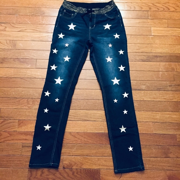 Wonder Nation star print jeans sz14/16 SUPER CUTE! - Picture 2 of 8